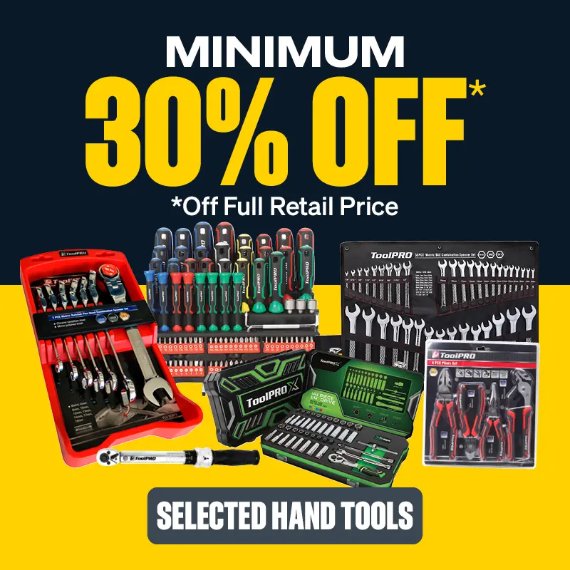 Minimum 30% OFF Selected Hand Tools