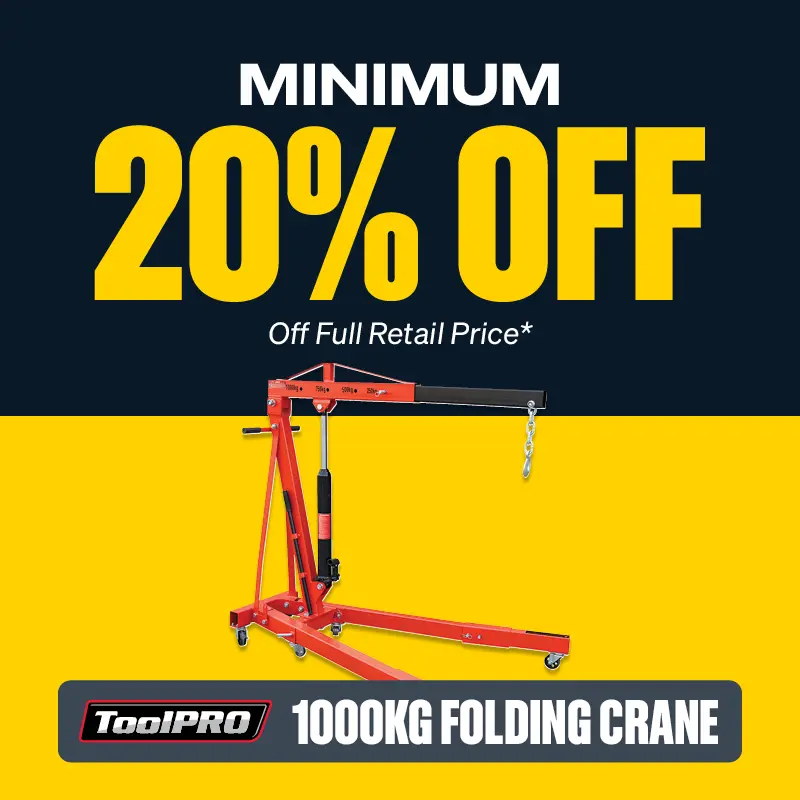 Min 20% OFF ToolPRO 1000KG Folding Crane