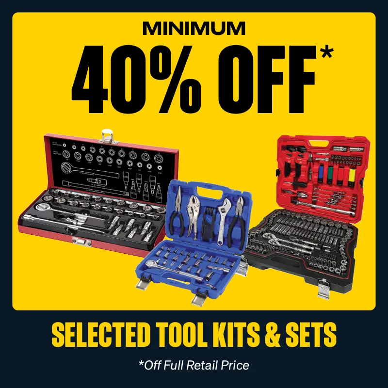 Minimum 40% OFF Selected Tool Kits and Sets