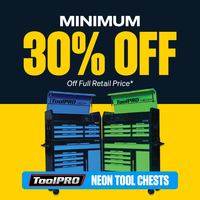 Min 30% OFF Toolpro Neon Tool Chests
