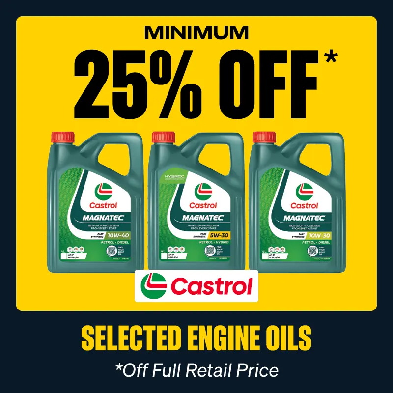 Minimum 25% OFF Selected Castrol