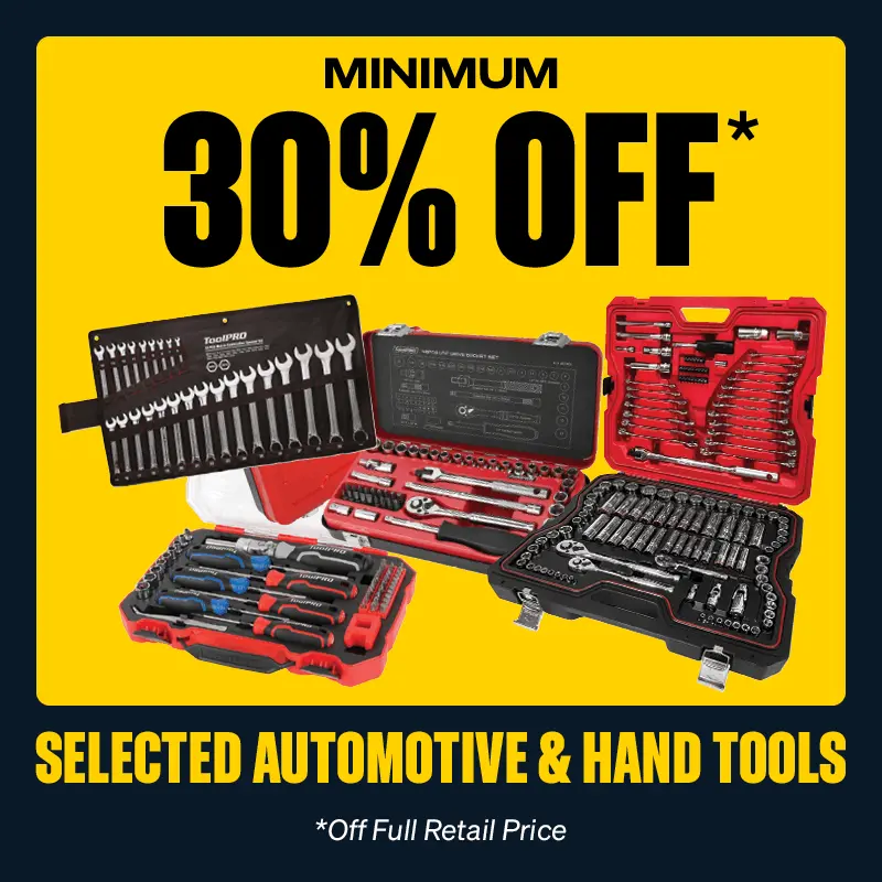 Minimum 30% OFF Selected Automotive & Hand Tools