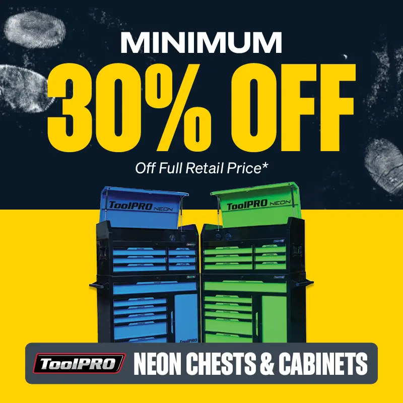 Min 30% OFF ToolPRO Neon Chests & Cabinets