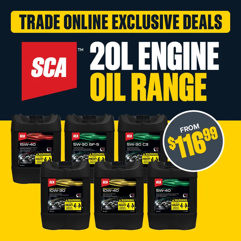 Trade Online Exclusive - SCA 20L Engine Oil Range from $116.99