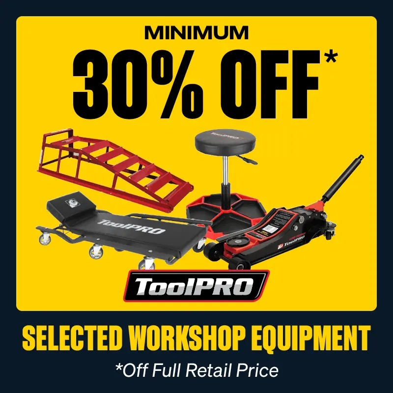 Minimum 30% OFF Selected ToolPRO Workshop Equipment