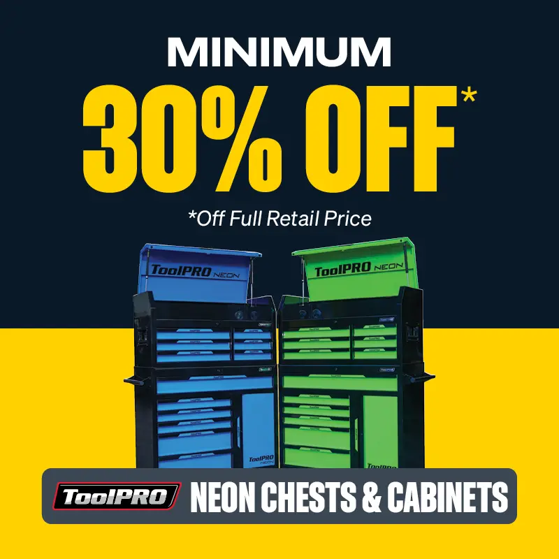 Minimum 30% OFF toolPRO Blue & Green Neon Tool Chests & Cabinets