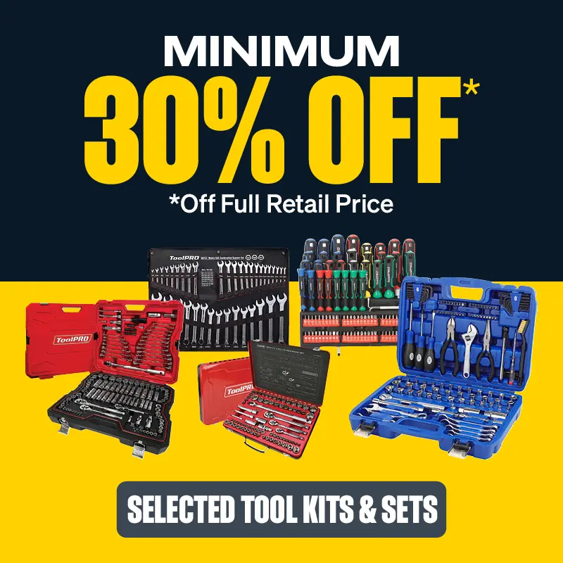 Minimum 30% OFF Selected ToolKits & Sets