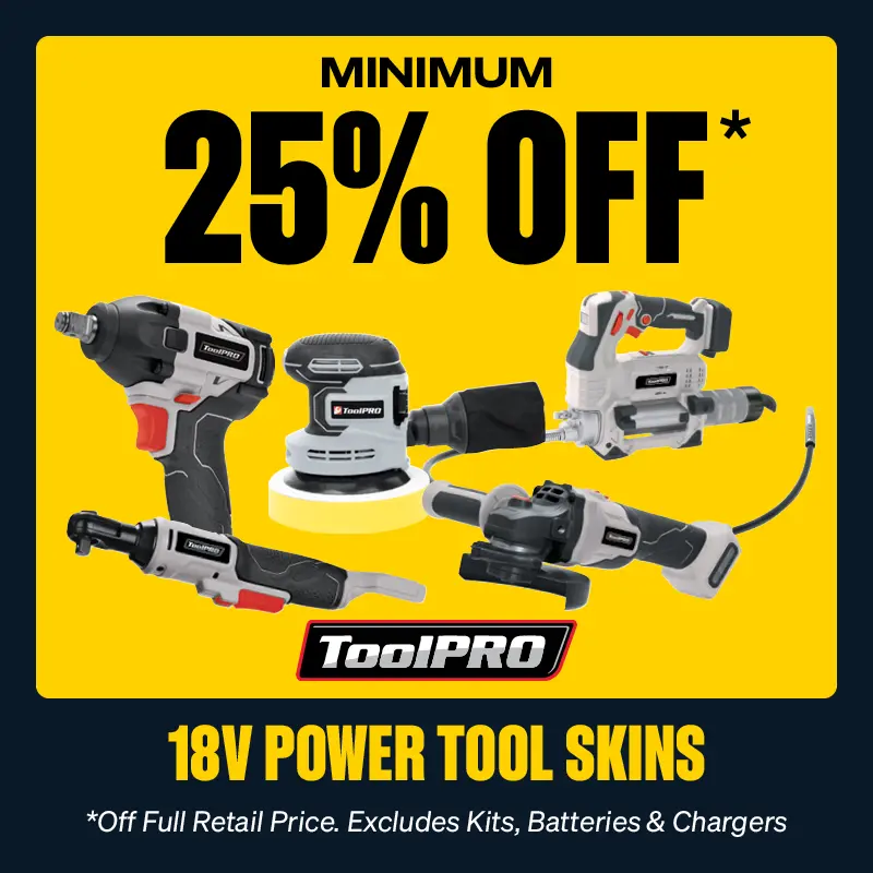 Minimum 25% OFF ToolPRO 18V Power Tool Skins