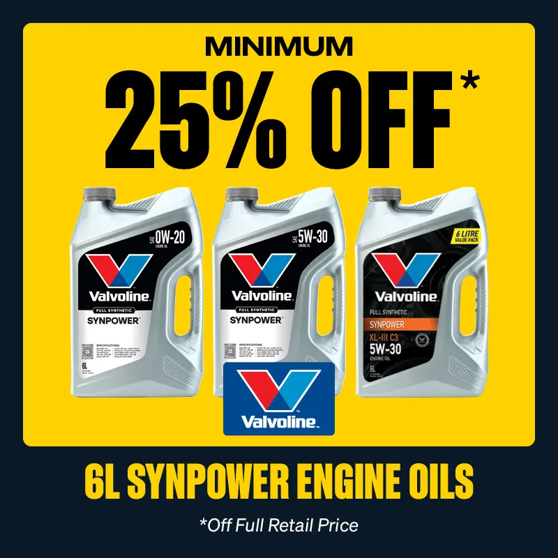 Minimum 25% OFF Valvoline 6L SynPower Engine Oils