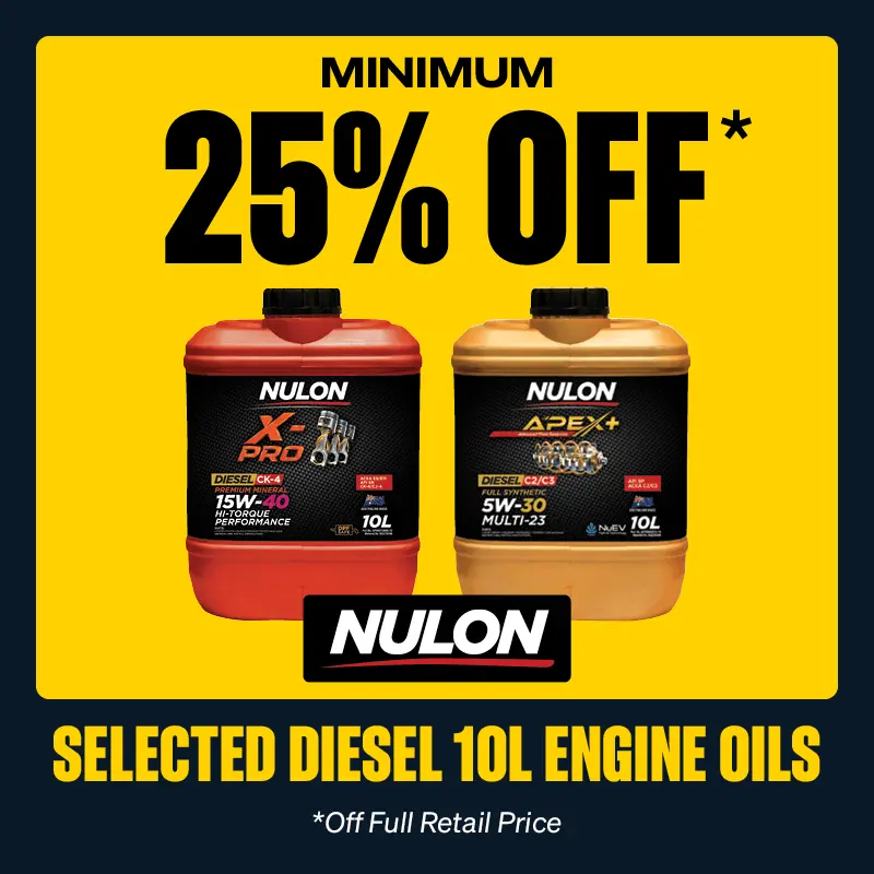Minimum 25% OFF Selected Nulon Diesel 10L Engine Oils