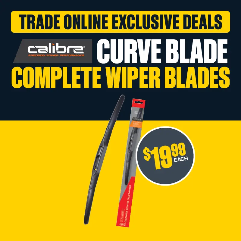 Trade Online Exclusive Deals - Calibre Curved Brade Complete Wiper Blades $19.99 ea