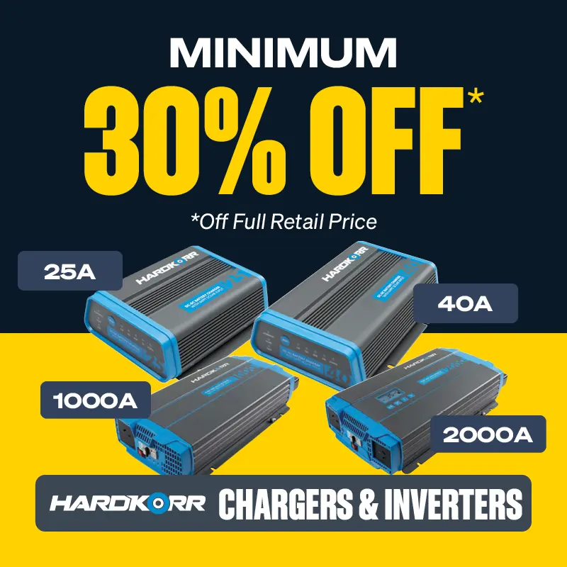Minimum 30% OFF Selected DC-DC Chargers & Pure Sine Wave Inverters