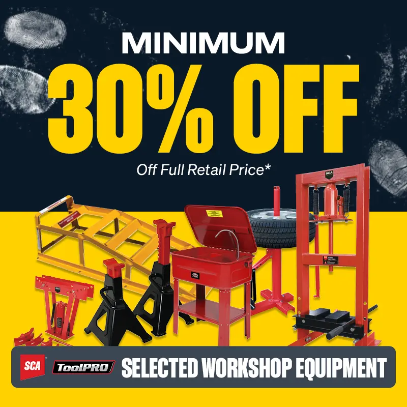 Min 30% OFF Selected Workshop Equipment