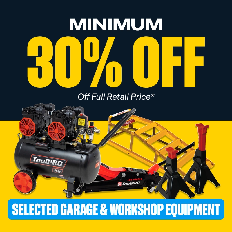 MIn 30% OFF selected Garage & Workshop Equipment